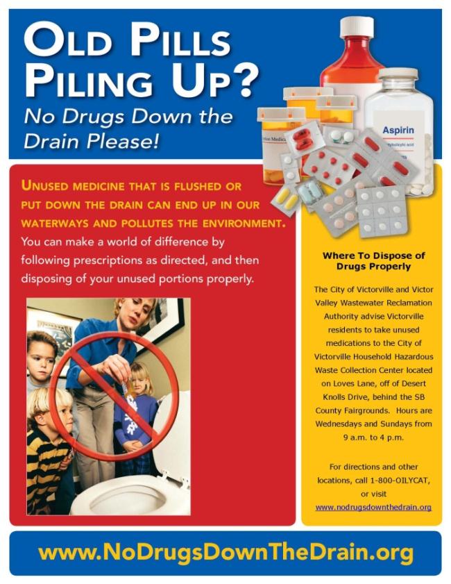 No Drugs Down the Drain Flyer